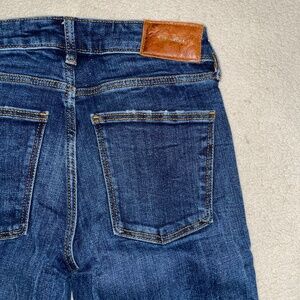 Zara Skinny Raw Hem Dark Wash Jeans